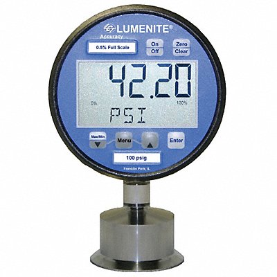 Sanitary Digital Pressure and Vacuum Gauges with T