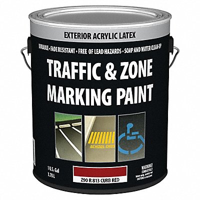 Paint Traffic Zone Marking Red 1Gal