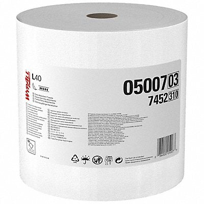 Dry Wipe Roll 12-1/2 x 13-1/2 White