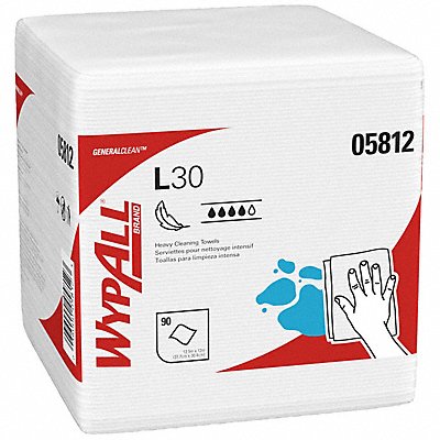 Dry Wipe 12 x 12-1/2 White PK12
