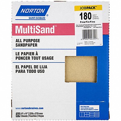 Sandpaper Sheet Grit 180 PK25