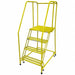 Rolling Ladder Steel 70In. H. Yellow