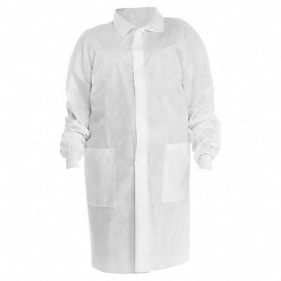 Lab Coat Knit Cuff Mid-Calf MED PK25