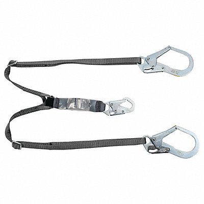 Shock-Absorbing Lanyard Gray