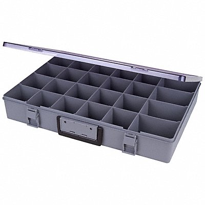 Compartment Box Double Latch Gray 3 in