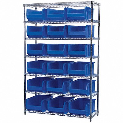 D5363 Bin Shlvng 18inx74inx48in Blue