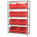 D5365 Bin Shlvng 18inx74inx48in Red