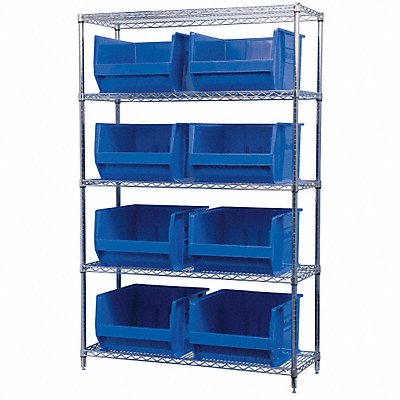 D5365 Bin Shlvng 18inx74inx48in Blue