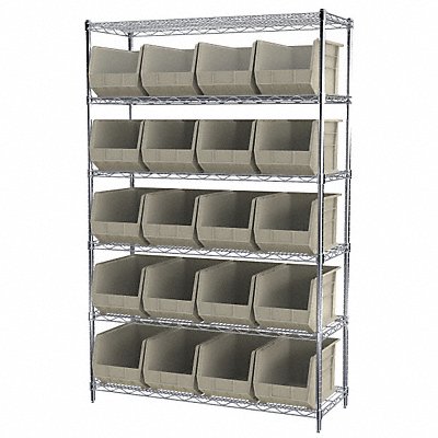 D5366 Bin Shlvng 18inx74inx48in Stone