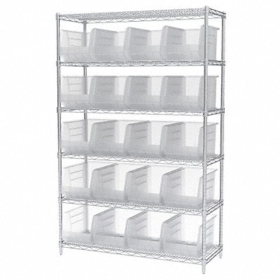 D5366 Bin Shlvng 18inx74inx48in Clear