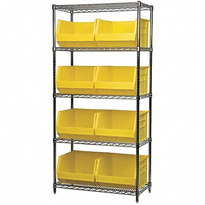 D5367 Bin Shlvng 18inx74inx36in Yellow