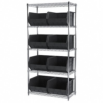 D5367 Bin Shlvng 18inx74inx36in Black