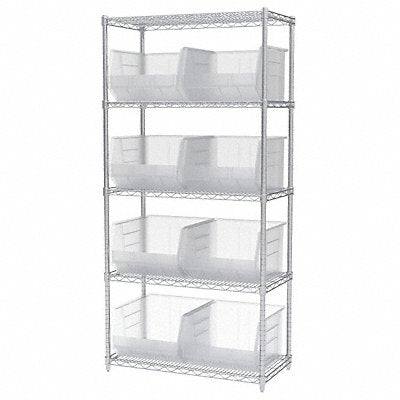 D5367 Bin Shlvng 18inx74inx36in Clear