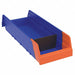 H8697 Shelf Bin Blue/Orange IndstrGrdPoly 4 in