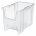 F8813 Stacking Bin Clear Plastic 12 1/2 in