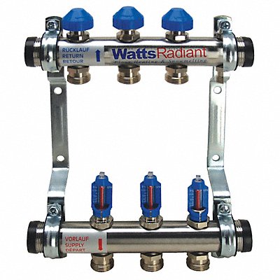 Flowmeter Manifold SS 3Outlets 10 L