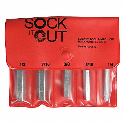 Screw Extractor Set 5pc HSS Pouch