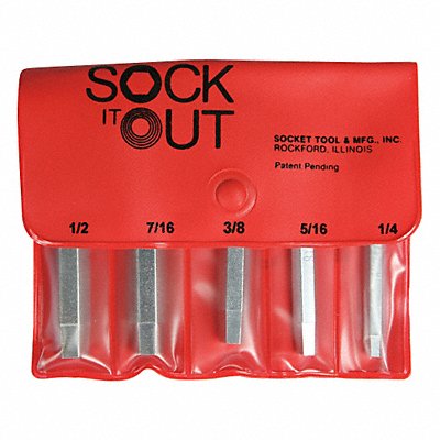 Screw Extractor Set 5pc HSS Pouch