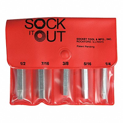 Screw Extractor Set 5pc HSS Pouch