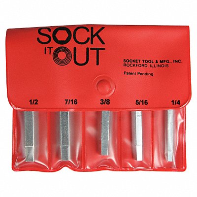 Screw Extractor Set 5pc HSS Pouch