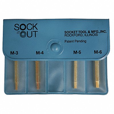 Screw Extractor Set 4pc HSS Pouch