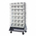 Mobile Louvered Flor Rack 25inx72inx36in