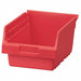 D5434 Shelf Bin Red Plastic 6 in