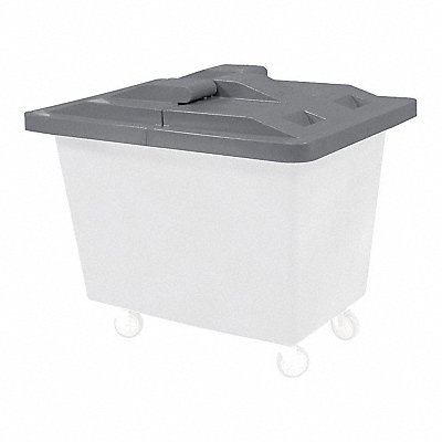 Poly Hinged Lid 16 Bu Gray