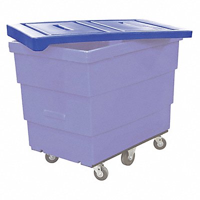 Poly Hinged Lid 6 Bu Blue