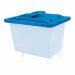 Poly Hinged Lid 16 Bu Blue