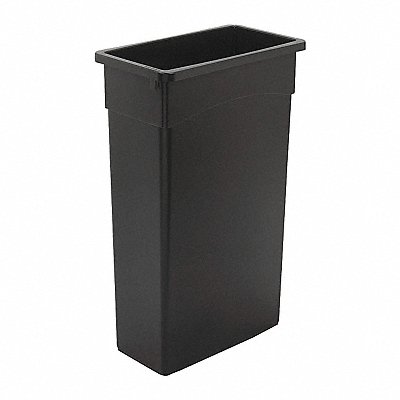 Trash Can Rectangular 23 gal Black