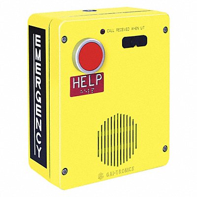 Emergency Tele WP 1Button AutoDial Alum