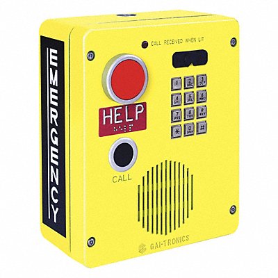 Emergency Tele WP 1Button w/Keypad Alum