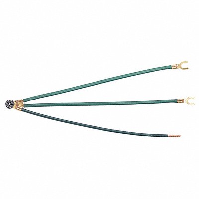 Grounding Tail 3Wire PT 2Fork Green Pk25