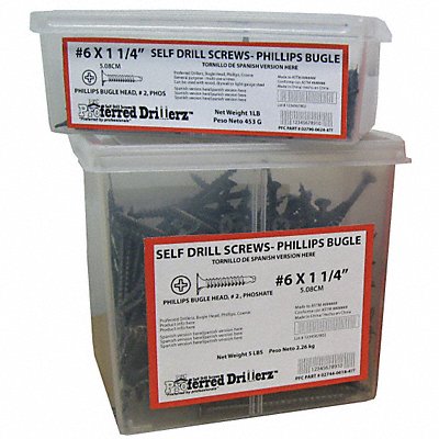 Drill Scrw Bugle #8 Phosphate 3 L PK1400