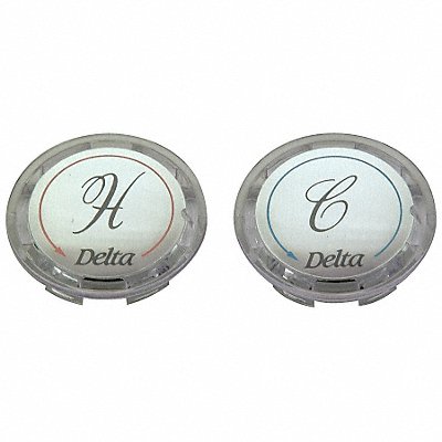 Faucet Handle Buttons Hot/Cold Clear PR