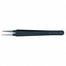 Tweezers ESD Bent Smooth 4-3/4 In Black