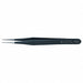 Tweezers ESD Straight 4-1/4 In SS Black