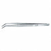 Tweezers Dowel Pin Bent Serrated 6 In