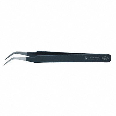 Tweezers ESD Sickle 4-3/4 In SS Black