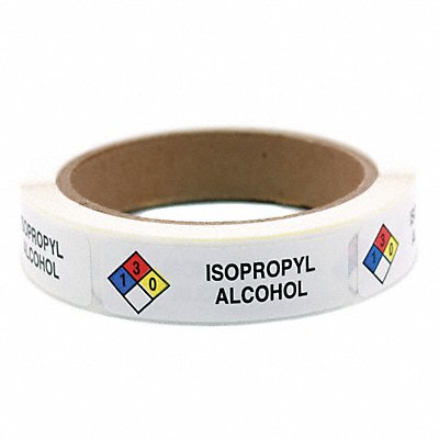 HMIG Label 3/4 x 2-1/2 Isopropyl PK250