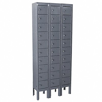 Locker 10x3Lckrs Gray 66 x27 x9 