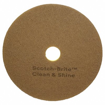 Scrubbing Pad 22 in Dia Brown/Yellow PK5