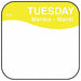 Food Safety Label Yellow/White 3/4 in H