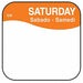 Food Safety Label Orange/White 3/4 in H