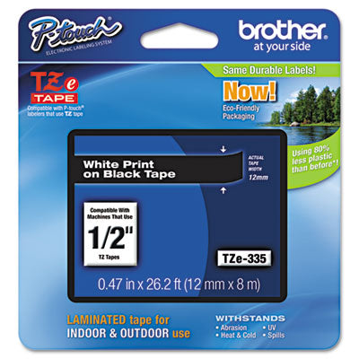 LABEL,1/2" WHT/BLK