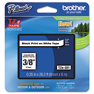 LABEL,3/8" BK/WHT