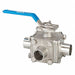 Sanitary Ball Valve 316 SS 3-Way Clamp