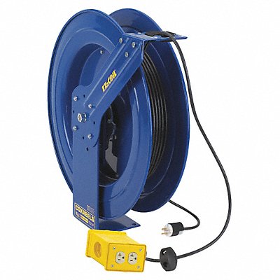 Cord Reel 100 ft 12/3 SJO Blue 120VAC