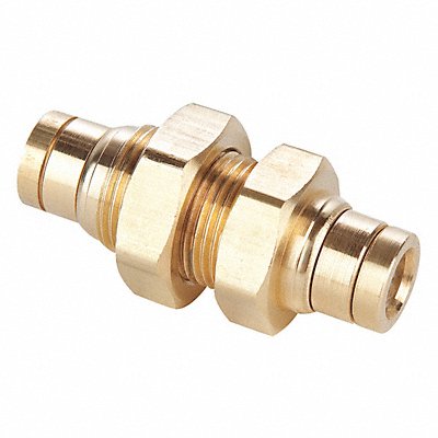 Bulkhead Union Brass 1/4 Tube Size